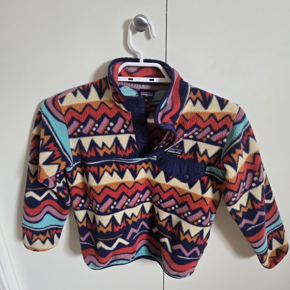 Colorful Patterned Kids Fleece Pullover